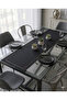 Kolberli Black Linen Fabric Table Runner - 3