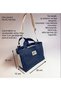 Nuggita Standard Size Indigo Piping Detailed Waxed Canvas Bag - 3