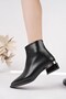 Senyo 674 Black Metal Heel Detailed Women's Boots - 5