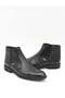 Thrtrk 2302-1 Black Genuine Leather Rubber Sole Men's Boots