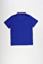 Boy's Polo Collar Cobalt Blue T-Shirt - 3