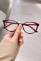 50 Ekartman Cat Eye Bone Transparent Women Men Unisex Blue Light Protection Screen Goggles Glasses