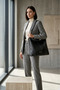 Santa Polo Martina 30% Real Leather Women's Shoulder Bag - Multi-Compartment, Double Strap Bag