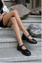 Women's Loafer Strappy Casual Shoes Norgi Black - 4