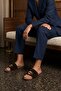 Bi̇lli̇e Imported Genuine Leather Women's Slippers with Buckle Detail, Brown - 2