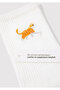 Cat Embroidered White Socks 1913434-620 - 2