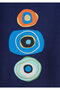 Evil Eye Bead Printed Navy Blue T-Shirt Crop / Short Cut 1613443-70495 - 7