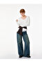 Modal Blend Lace Detailed V-Neck Long Sleeve Asymmetrical T-Shirt - 2