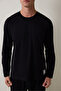 Anthracite Men's Street Oversize Comfortable Fit Long Sleeve Pajama Set - 5