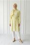 Miresia Lace-Up Long Modal Shirt-Pe261 Yellow