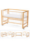 Prism 4in1 Acrylic Convertible Crib w/ mattress - Natural Brown