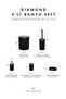 Diamond Black Click Cover 5-Piece Bathroom Set - 6