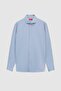 Ds Groom Slim Fit Blue Italian Lapel Dobby Long Sleeve Easy-Iron Breathable Four Seasons - 5