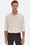 Ds Groom Slim Fit Beige Italian Lapel Dobby Long Sleeve Easy-Iron Breathable Four Seasons