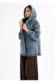 Women's Stone Embroidered Embroidered Long Sleeve Cotton Denim Jacket - 4