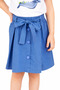 2-6 Years Old Girl's Blue Buttoned Skirt-2 Y - 2