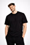 Black Basic T-Shirt 100% Cotton Crew Neck Short Sleeve - 2