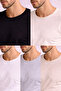 Men's Regular Fit Short Sleeve Dirty Collar Basic T-Shirt 90% Cotton - 4
