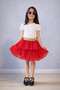 Red Tulle Skirt for Girls 4-14 Years Old-12Y/152Cm