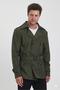 Men's Khaki Color Double-Breasted Collar Belt Detailed Slim Fit Trench Coat - 4