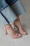 Boris Women's Heeled Patent Leather Sandals Salmon - 2