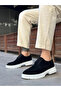 Ba0237 Lace-Up Classic High Sole Black Suede Casual Men's Shoes - 3