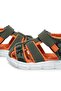 Khaki Green and Orange Baby Sandals - 7