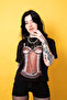 Nkd Printed Relaxed Fit Black Women's Tshirt - 5