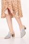 Women's Genuine Leather Mid-Heel Slippers Shhn.116 White - 5