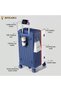 26 Inch Luggage with 5 Brake Shockproof Wheels, Extra Large Capacity 3:7 Split Hardshell Suitcase - 5