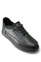 Men's Genuine Leather Ultra Comfortable Orthopedic Sole Casual Flexible Lace-up Black Sports Shoes - 2