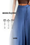 Women's Blue Lace-Up High-Waist Relaxed Fit Wide-Leg Sofya Linen Trousers - 5