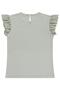 Ruffle Sleeve T-Shirt for 10-13 Years Old - Green - 2