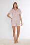 Boydan Buttoned Shorts Suit Heart Pattern Viscose 760-14 - 3