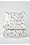 100% Cotton Satin Bridget Double Duvet Cover Set White (200X220 cm) - 6