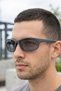 Matte Smoked Men's Sunglasses with Polarized Filter with Uv400 Protection 1305 C5252M