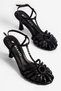 Women's Heeled Shoes Hand Knitted Sandals Camia Black