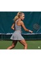 Gray High Waist Slouching Tennis Skirt Polyamide Fabric Mini Sports Skirt - 3