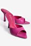 Women's Stiletto Pointed Toe Front and Back Open Heeled Slippers Cedra Fuchsia - 2