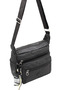 Black Women's Shoulder Bag Clinker Crinkle Fabric 4100 - 2