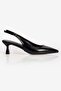 Women's Stiletto Pointed Toe Open Back Heeled Shoes Noora Black - 3