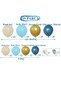 Ocean Blue, Sea Sand and Chrome Gold Themed 115 Piece Balloon Chain Set - 3