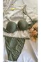 Khaki Double Padded Double Push up Bra Set - 2