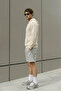 Men's Thessaloniki Knitted Standard Cut Sweater with Hood and Pockets Beige 25W2002 - 4