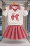 Collar Detail Sweatshirt & Plaid Skirt Girls' Set – Ages 2/10 - 31632 - 4