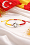 Yellow Red Moon Star Fan Bracelet - 4