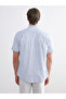 Esvab • Modern & Distinctive Standard Fit Short Sleeve Striped Men's Shirt - 5