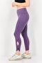 Women Sportswear Fit Pull On Training Leggings, Purple - 4