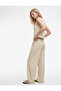 Viscose Fabric Tie-Dye Detailed Pocketed Pleated Wide-Leg Palazzo Trousers