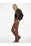 Regular Waist Belt Detailed Slim Fit Pocketed Spanish Flare Trousers - Flare Jeans - 2
